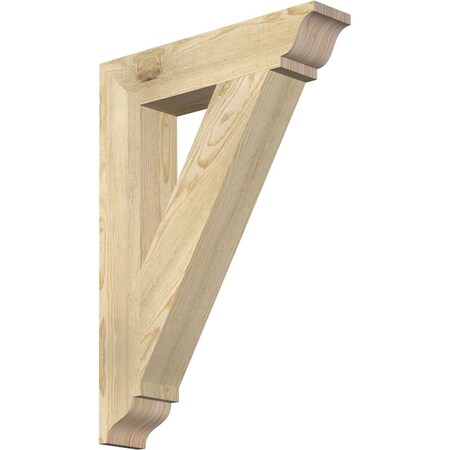 Ekena Millwork Traditional Traditional Rough Sawn Bracket, Douglas Fir, 4"W x 20"D x 28"H BKT04X20X28TRA01RDF